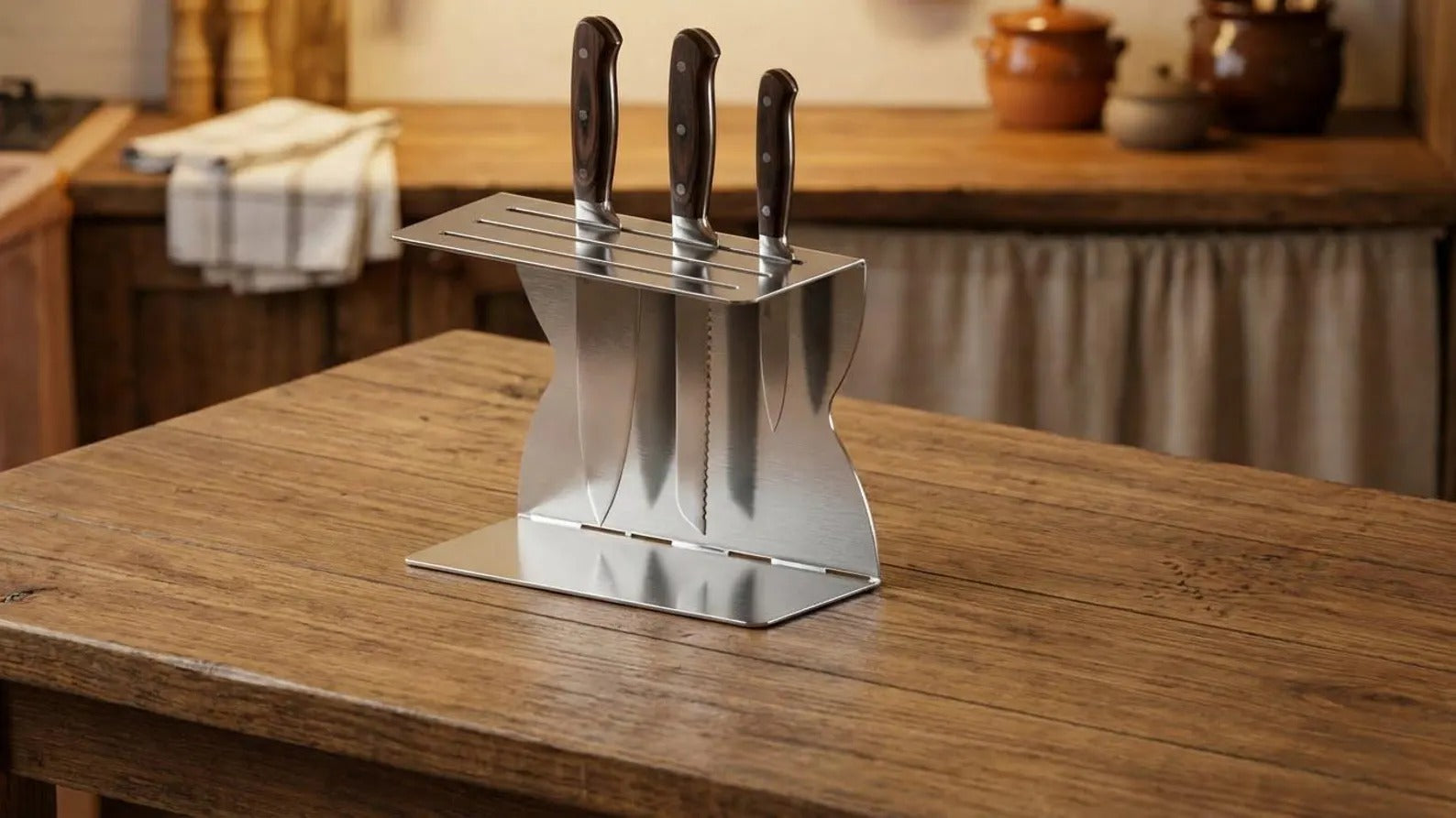 Organizador de Cuchillas Acero Inoxidable Nabrasa Uruguay