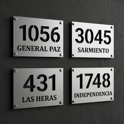 Cartel Numero de Casa NABRASA